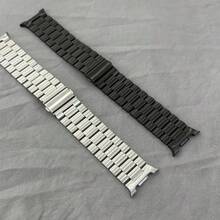 Stainless Steel Watch Band Compatible With Samsung Galaxy Watch 8/8 Classic 46mm 40 44mm Metal Bracelet Strap, Compatible With Samsung Ultra 2 Watch Band. - Black - View 7