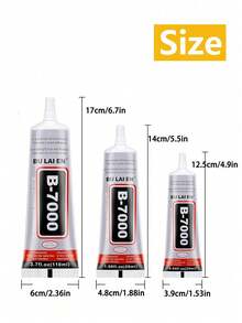 1件 B7000 珠寶膠水，透明珠寶膠，鞋膠，手工鑽膠，布料膠，DIY手工膠，彩色套裝，強力膠，紡織膠，透明珠寶膠，防水彈性膠，DIY髮飾水鑽膠，製鞋膠，工藝膠，膠水，DIY手工珍珠寶石鑲嵌，適用於手工藝品和珠寶維修 - 多色 - 查看 6
