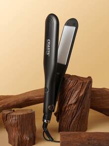 CRASTS Fast Heating 2-In-1 Curling & Straightening Hair Straightener Clamp With One-Touch Switch, Black - Black - View 10