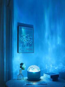 1pc Dynamic Rotating Water Wave Light, USB 5V Input, RGB Multi-Color Changing, With Remote Control, Suitable As Gift Lamp, Romantic Bedroom Atmosphere Light - 彩色 - 查看 7