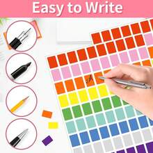 10 Sheets Colorful Categorized Index Label Stickers 16X21.5cm Waterproof Easy-Tear Self-Adhesive Name Labels Office Stationery Marking Stickers - Index Labels - View 3