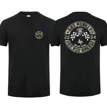 Erstaunliche T-Shirts für Männer, Lässiges Oversized-T-Shirt mit Gas Monkeys Garage Hot Rods Circle Logo, Limitiertes Doppelseitiges T-Shirt für Herren - 1 - Übersicht 1