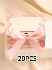 20pcs DIY Blank Wedding Gift Box With Ribbon&Cards Perfect For Birthday Party Gifts, DIY Crafts & Elegant Wedding Displays, Valentine's Day, Gift Boxes - View 11