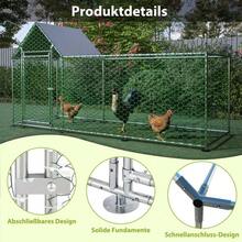 Run With Safety Lock And Waterproof PE Cloth, Metal Small Animal Enclosure For Chickens, Rabbits And Other Small Animals - 1*1+2m - View 7