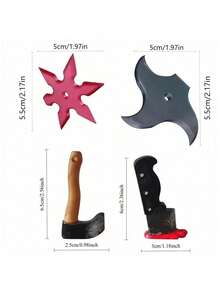 Fun Knife-Shaped Fridge Magnet, 3D Interesting Axe Fridge Magnet, Flying Knife Decoration, Unique Home, Office, Refrigerator, Lock, Cabinet Metal Surface Gift - A - View 8