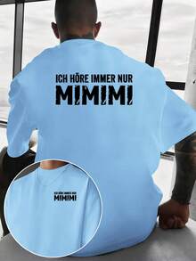 Una camiseta casual para hombre con un diseño creativo y un divertido estampado con un eslogan en alemán. única y versátil para el uso diario, con estampado de doble cara en la parte dela - Blanco - Ver 9