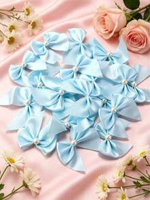 50PCS/20PCS Half-Round Patch Beads Handmade Ribbon Bows, DIY Jewelry Hair Accessories, Clothing Doll Decoration DIY Apparel Headwear Decoration Accessories - Half-circle Pearl Bow - View 37