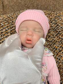 13 Inch Open-Mouth Loulou Full Silicone Reborn Baby Girl Doll, Soft Realistic Touch Bionic Comfort Doll, Perfect Christmas Gift (Anatomically Correct) (Anatomically Correct) - Reborn - View 6