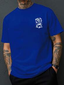 Nacida para la cerveza, nueva camiseta de cuello redondo para hombre con estampado de lata de cerveza en ambos lados, estilo casual, deportivo, moderno y holgado, de manga corta para estudia - Blanco - Ver 11