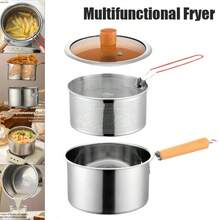 2.5L Deep Fryer With Basket, 304 Stainless Steel Small Round Fryer With Lid, For Kitchen Cooking French Fries, Chicken Wings, Fish, Shrimp - View 11