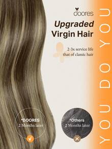 DOORES 9PCS Clip In Hair Extensions Straight Real Human Hair Natural Virgin Human Hair Extensions Double Weft Clip Ins Invisible & Soft Mini Hair Pieces For Thinning Hairs For Women - S4/26/4 - View 2