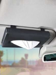 Sun Visor Tissue Box, Multifunctional Car Tissue Box, Storage Bag, Tissue Organizer Box, Universal Design, Easy To Access And Does Not Obstruct View. Used For Storing Tissues, Masks, Etc. A Must-Have Gift For Drivers. - A - View 3