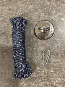 1 pièce Crochet de récupération magnétique super puissant, force magnétique élevée pour la chasse aux trésors sous-marins, ultra-durable, revêtement en silicone antidérapant, convient pour la récupération de bijoux dans les éviers de salle de bain, le ramassage d'ustensiles dans l'évier de cuisine, la récupération de téléphones dans les fentes des sièges de voiture, la pêche de clés dans les étangs extérieurs, cordon d'extension de 10 m de couleur aléatoire, étanche à l'eau IP68 et résistant à la rouille - Argent - Voir 19