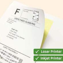 50 Sheets Of White Printable Self-Adhesive Paper 210x148mm, Suitable For Laser/Inkjet Printers, Very Suitable For Making Labels And Stickers For Cans, Bottles, Storage Boxes - A5 - View 5