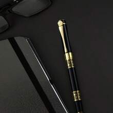 4pcs/Set Premium Executive Metal Rollerball Pens | Heavyweight Medium Tip, Oval Barrel, Smooth Ink, Push-Button Cap, Convenient Pocket Clip, Mixed Colors - Ideal For Office, School, Gifts, Adult Use, Back To School - 4pcs/set - View 6