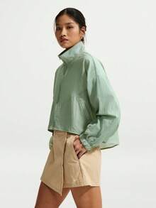 Nike Sportswear 女款寬鬆輕量耐撕裂外套 IF0588-006 - 豆綠色 - 查看 3