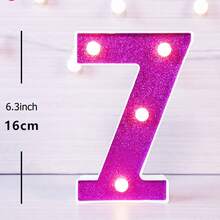 16cm 白色發光 A-Z LED 字母燈,電池供電,臥室裝飾字母夜燈,婚禮裝飾,生日派對裝飾,女孩房/兒童房裝飾字母燈,節日居家酒吧裝飾字母燈,字母燈 - 深紫色 - 查看 38