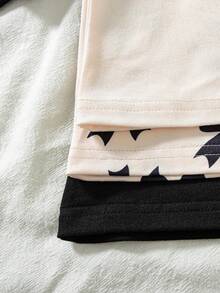 Baby Girls 6pcs Set Autumn/Winter Sweet Bow Print Baby Thermal Underwear Set - Apricot - View 9