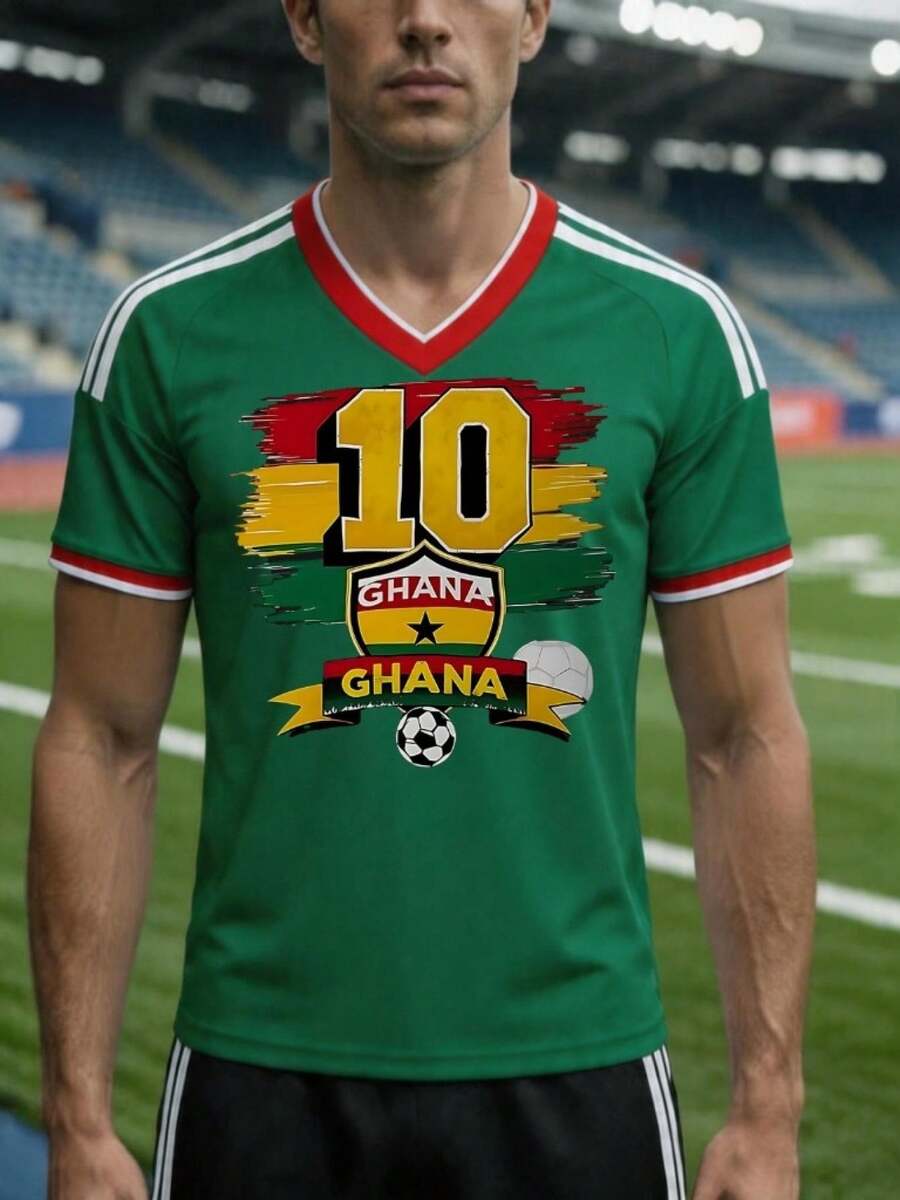 culino, ropa deportiva, ropa casual de manga corta para hombre, ropa casual transpirable, cuello redondo transpirable, de secado rápido, transpirable, cómoda, transpirable en verano, cómoda. - Verde - Ver 1