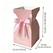 5pcs Birthday New Year Christmas Party Flower Box Fresh Flower Bouquet Packaging Box Floral Arrangement Materials Fresh Flower Handbag Flower Basket Handheld Flower Box - Gift Box - View 4