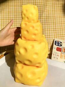 Squishy Cheese 超大號柔軟可擠壓起司塊 慢回彈 Gulu 禮物 成人趣味起司 巨型壓力球 成人感官紓壓起司 Sunshine Entertainment 完美生日或節日禮物 獨特禮物 - 起司 - 查看 2