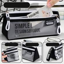 1pc Large Capacity Pencil Case, Multi-Layer Pen Pouch, Desktop Organizer Pen Bag, Suitable For Middle School, Office, University, Adults, Male And Female Students, Back To School Season, Learning Supplies - One Size Fits All - View 4