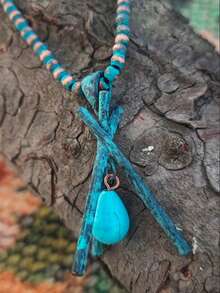 1pc Western Style Cross Triangle 3D Design Minimalist Pendant Necklace Unisex - Necklace - View 6