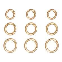 20pcs Metal O-Ring Spring Clasps, Suitable For Handmade DIY Charm Jewelry Making, Can Be Used For Open/Close Round Keychains, Handbags, Hooks, Dog Leash Buckle Connectors, Versatile And Practical - Multicolor - View 3