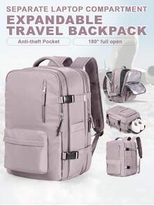 Large Capacity Travel Backpack Unisex Style, High School And College Student Back To School Luggage Backpack, Waterproof Nylon Durable, College Student Backpack, With Independent Shoe Compartment, Multi-Functional Dry And Wet Separation Compartment Storage, Luggage Storage Bag, Expandable Capacity Multi-Compartment Business Functional Backpack, Expandable Extra Large Laptop Backpack, Outdoor Travel Carry-On Boarding Travel Backpack, Personal Backpack, 15.6 Inch, 17 Inch Laptop Backpack - Multicolor - View 13