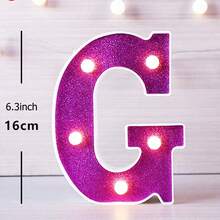 16cm 白色發光 A-Z LED 字母燈,電池供電,臥室裝飾字母夜燈,婚禮裝飾,生日派對裝飾,女孩房/兒童房裝飾字母燈,節日居家酒吧裝飾字母燈,字母燈 - 深紫色 - 查看 22