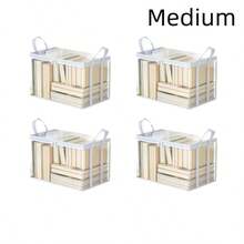 1pc Heavy Duty Transparent Book Storage Box, Classroom & Home Old Book Organizer, Student Desk Dust-Proof Foldable Book Bag, 180° Flip Lid Design, Convenient & Space-Saving - Transparent Book Storage Box - View 12