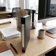 Lochloser Clip-Ordner, Federclip-Aktenmappe mit Metallklemme, 11,8 x 9,85 Zoll Hardcover Dokumentenhalter, Präsentationsmappe mit großer Kapazität, Berichtseinband, Vertragsorganisator für Büro, Schule, Meetings und Heimarchivierung, Schulbedarf - Ordner mit Klemme ohne Lochung - Übersicht 11