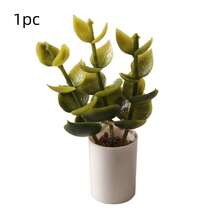 1件 1:12 比例迷你植物盆栽裝飾品，娃娃屋 1:12 比例 OB11 娃娃屋花卉裝飾，汽車儀表板裝飾品，逼真植物裝飾品，娃娃屋裝飾品，微縮場景攝影道具，迷你植物綠植盆栽迷你模型 1:12 比例娃娃屋 OB11 BJD 遊戲場景 - 5款掌葉 - 查看 13
