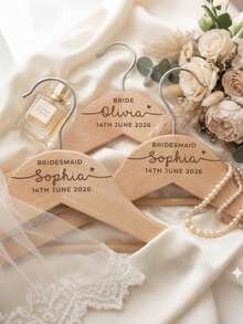 Personalized Bridesmaid Hanger, Wedding Coat Hanger (Customizable), Bridesmaid Hanger, Wedding Hanger, Bridal Hanger, Personalized Wedding Hanger, Bridal Hanger, Engraved Bridal Hanger, Decorative, Reusable, Multi-Functional, Fashionable, Exquisite - Multicolor - View 4