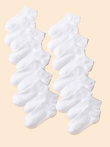 Calcetines 6 elegante con simple blanco corte bajo - Blanco - Ver 6