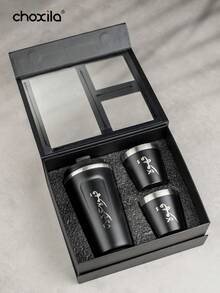 choxila 1個/3個組杯子，不鏽鋼咖啡杯，冰美式咖啡杯，戶外露營水杯，茶杯 - 保溫杯套裝 - 查看 4