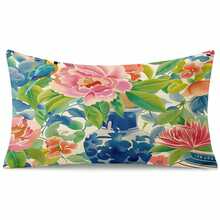 18x18 Inch Blue And White Chinoiserie Throw Pillow Covers, Floral Peacock & Pagoda Watercolor Print, Farmhouse Decor For Indoor/Outdoor Use, Envelope Closure, Machine Washable - 樣式 2 - 查看 15