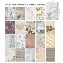 20 Stücke/Packung Vintage Blumen Dekoratives Scrapbooking Papier, DIY Bastelaufkleber & Notizen, Größe 3,93*5,51 Zoll, geeignet für Party, Geburtstag, Hochzeitsdekoration, Feiertagsgeschenkverpackungspapier, Verpackungsmaterial, handgefertigt, kreative DIY Kombinationskarten, schönes Sammelalbum Designpapier, Büro- und Lernmaterialien, Schulmaterialien, Schulanfang Saison. - 1 Set - Übersicht 7