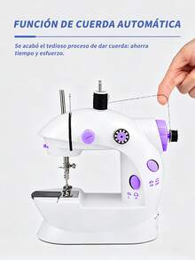 6 Pieces Mini Electric Sewing Machine, Portable Sewing Machine With LED Light, Patchwork Function, Button Sewing, Zipper, Cylinder Sewing, Electric Sewing Machine, Mini Micro Handheld Sewing Machine For Clothes, Pedal And Night Light, Dual Speed And Dual Switch. - 查看 7