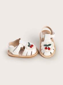 Summer Princess Sandals For Girls, 3-6-9 Months, Cute, Breathable, Comfortable Rubber Soles, Infant Shoes, Soft Soles For 1-Year-Olds - White - View 5
