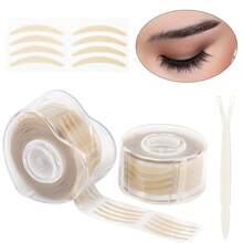 MyAoKuE-Up 2 Packs Of Invisible Double Eyelid Stickers, Accompanied By Y-Shaped Adhesive Applicator. 1 Pack Contains 600 Stickers. Natural Skin Color Breathable Eye Lift Stickers, Waterproof Invisible Eyelid Strips. Suitable For Daily Use, Salon, Travel And Mak - Multicolor - View 2