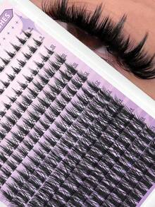 FQBFQB 238pcs Anime Lash Clusters, Fairy Eyelashes,D Curl, 9-16mm Mixed, Lightweight Reusable Fluffy Volume Lashes, DIY False Eyelashes For Beginners, Dense Eyelashes For Daily Wear, Date Night, Party & Wedding Makeup,Individual Eyelashes - D - View 1