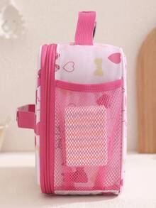 1pc Cute Cartoon Print Insulated Lunch Bag, Simple Large Capacity Lunch Box Bag, Insulated Soft Mini Cooler Bag, Back To School Insulated Meal Bag, Unisex Car Pattern, Fashionable Handheld Insulated Lunch Bag, Food Storage Organizer Bag, Lunch Box Handle, Suitable For Girls, Students, Office Workers To Carry Lunch, Travel, Outdoor Picnic - Multicolor - View 7