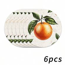 1/2/4/6/8/300 piezas Manteles de lujo de la serie de frutas, decorados con un patrón de cerezas frescas y un fondo de rayas rosas. Material de poliéster lavable a máquina, resistente a las manchas, impermeable y fácil de limpiar. Adecuado para decoración de fiestas y cocina. - Multicolor - Ver 14