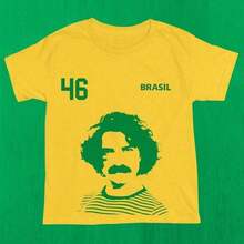 Brazilian Popular Music (MPB) Classics T-Shirt, Fan Style, 100% Cotton, Premium Print - Yellow - Belchior - View 4