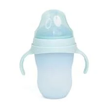 新生兒矽膠奶瓶 250ml，可拆卸雙把手，寬口設計方便清洗，防溢奶母乳感嬰兒奶瓶 - 彩色 - 查看 10