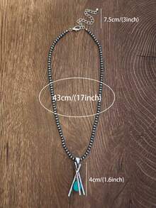 1pc Western Style Cross Triangle 3D Design Minimalist Pendant Necklace Unisex - Necklace - View 9