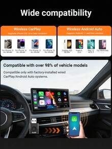 XUDA 2026 Adaptor 4in1 Terkecil Baru CarPlay/Android Auto/AirPlay/MirrorCast, Wifi 5.0GHz, Pembaruan OTA, Kotak Mini AI Berkabel ke Nirkabel - A - View 11
