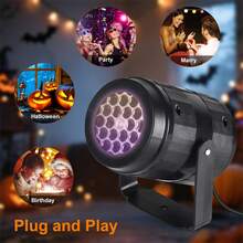 Snowflake Projector Light/Halloween Projector Light - USB Powered Winter Wonderland Lighting, Suitable For Home, Wedding And Party, Presents Falling Snow Effect, Holiday Projection Laser Stage Light/Christmas Decoration - 彩色 - 查看 12