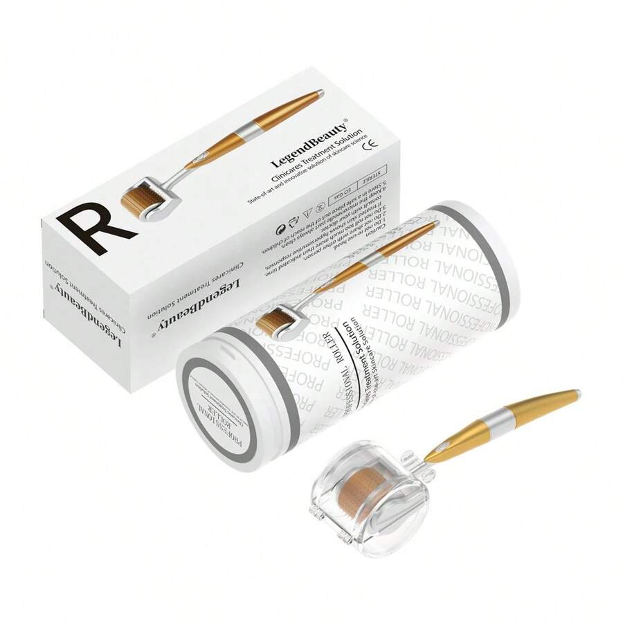 Microneedle 192 Titanium Derma Roller Professional Skin Care Tool - Camel - View 1